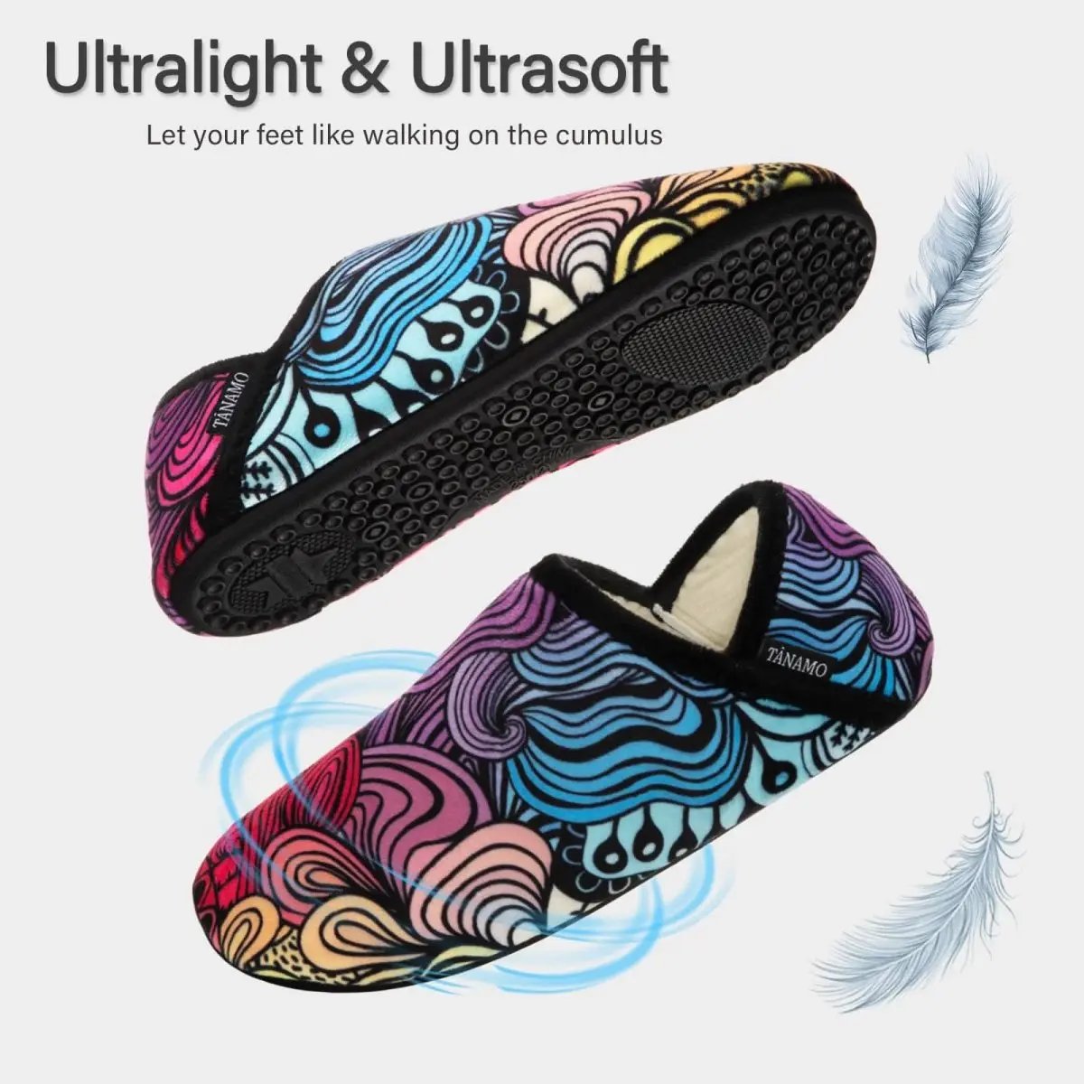 House Slippers for Women Men Indoor Barefoot Slippers Socks Furry Slip on House Shoes Cozy Comfy Slippers for Home Bedroom Travel Yoga - Love Salve
